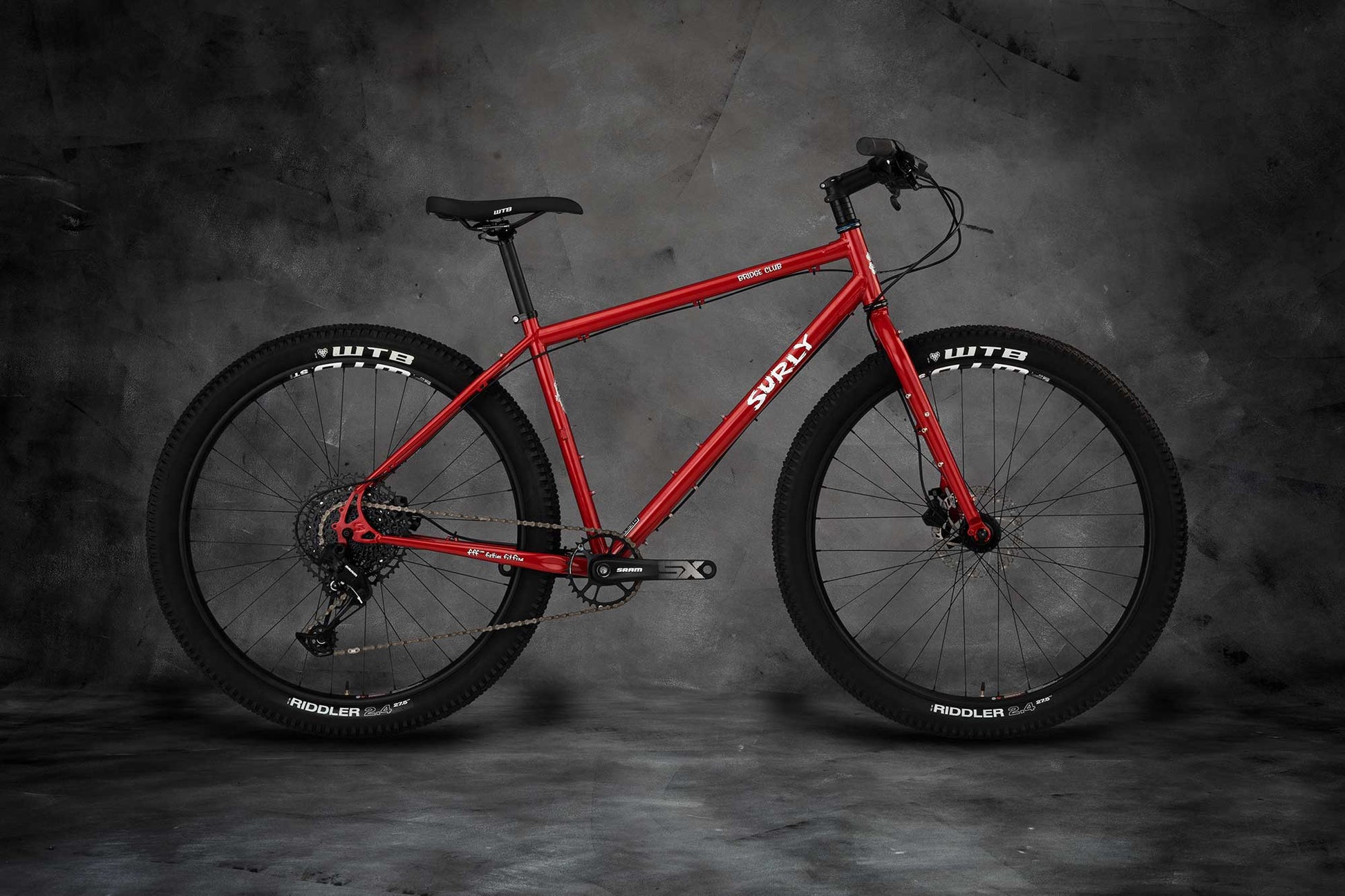 Surly Bridge Club bike red color side view