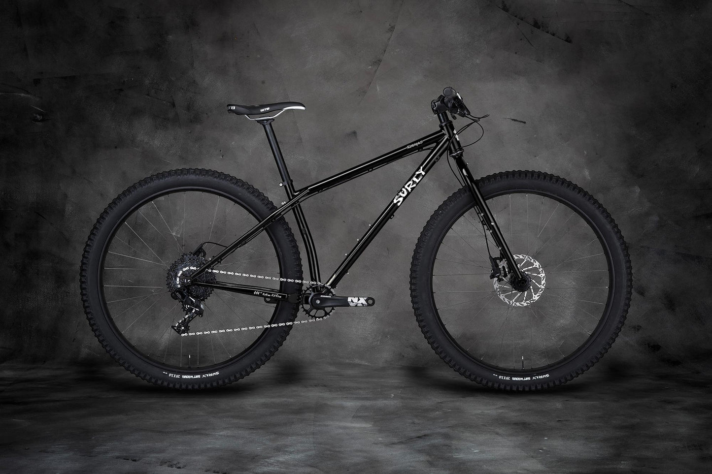 Surly Krampus bike side view in Dark Black color