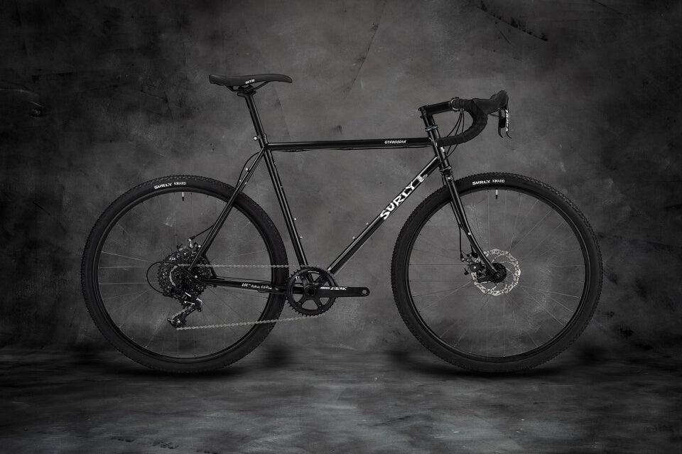 Surly Straggler bike Gloss Black Red color side view