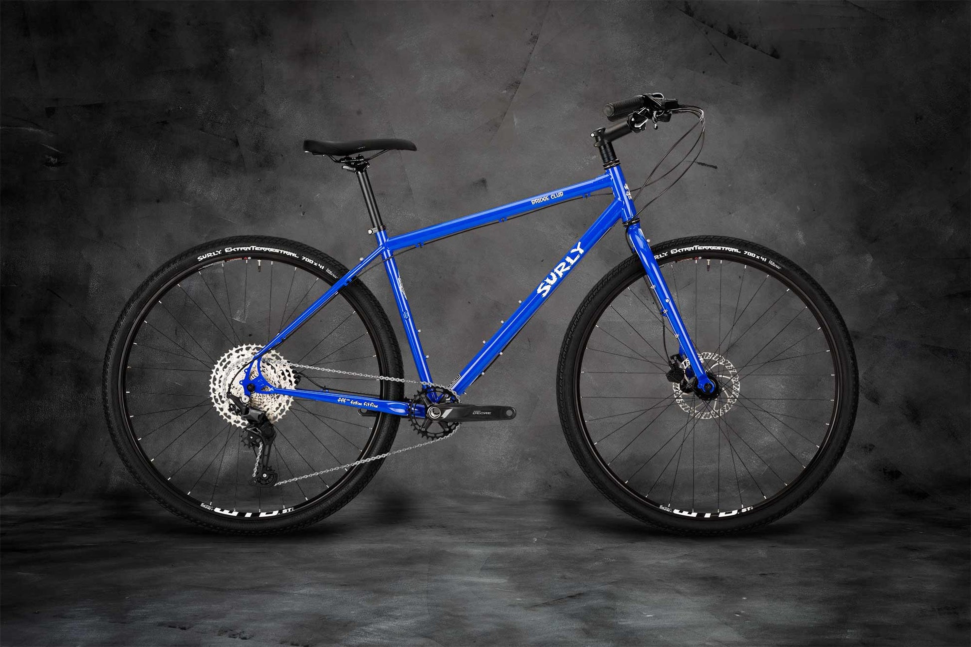 Surly Bridge Club bike blue color side view