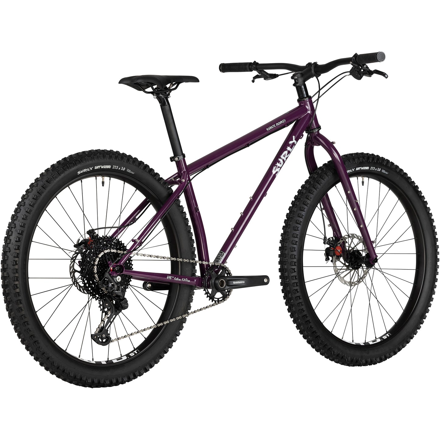 Karate Monkey Rigid Mountain Bike Organic Eggplant rear three-quarter view