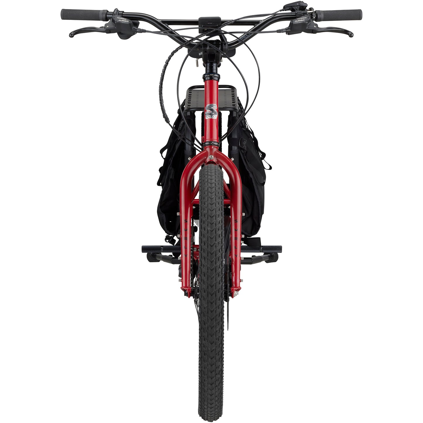 Surly Big Easy Cargo Ebike red, front view