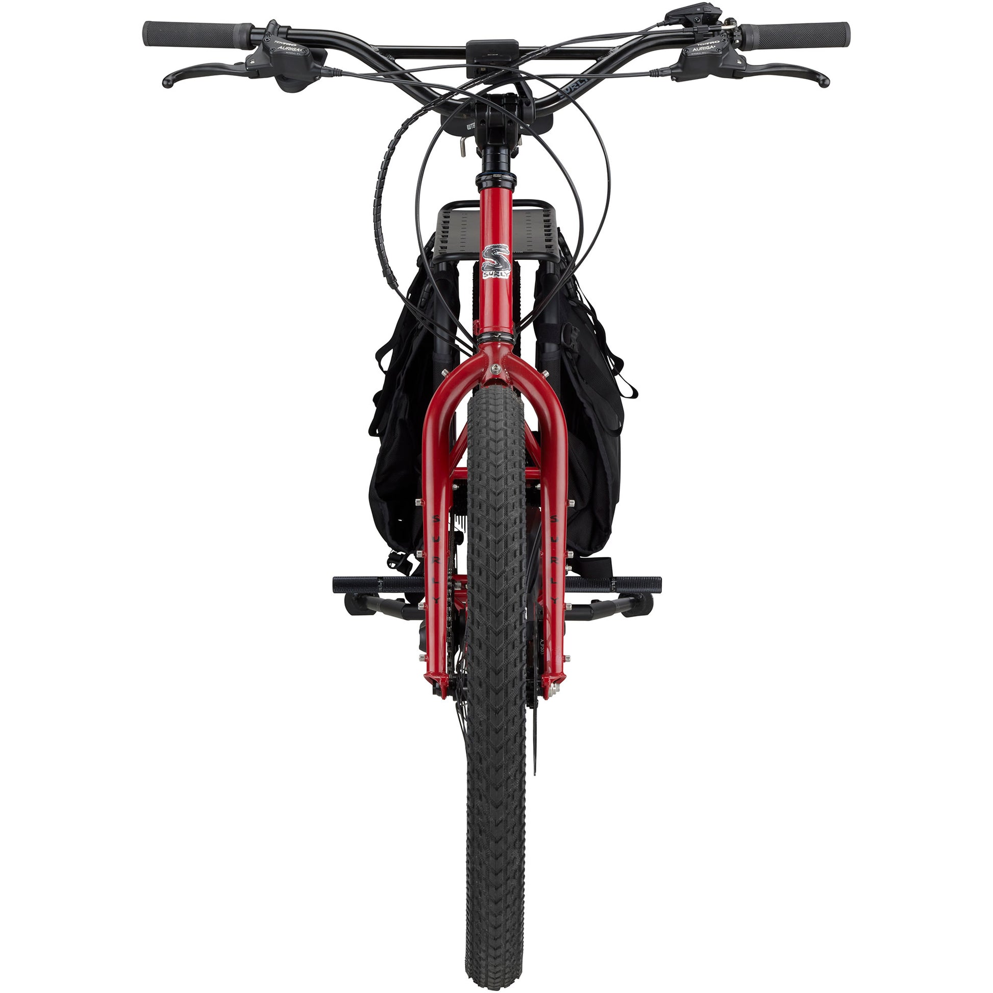 Surly Big Easy Cargo Ebike red, front view
