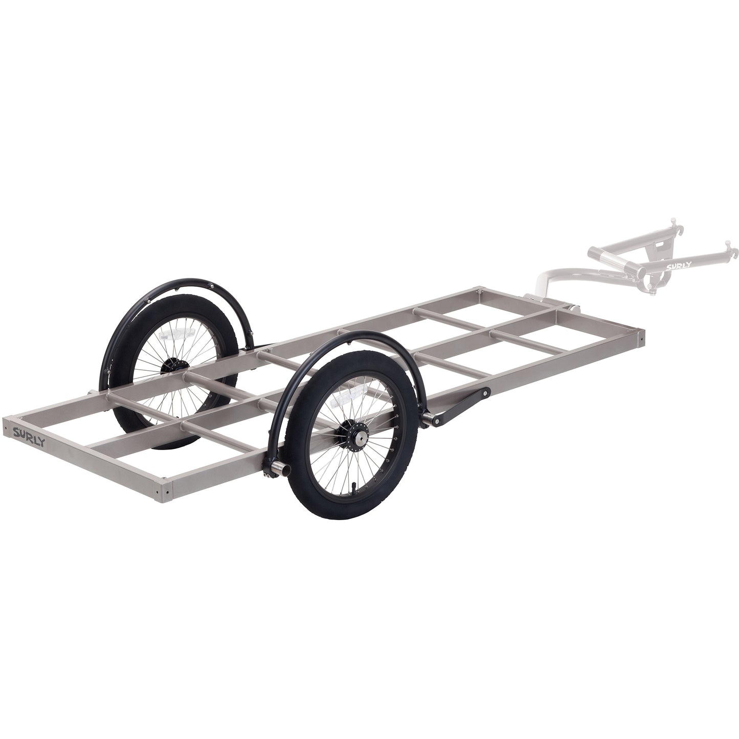 Surly Bill Trailer rear three-quarter view with hitch grayed out