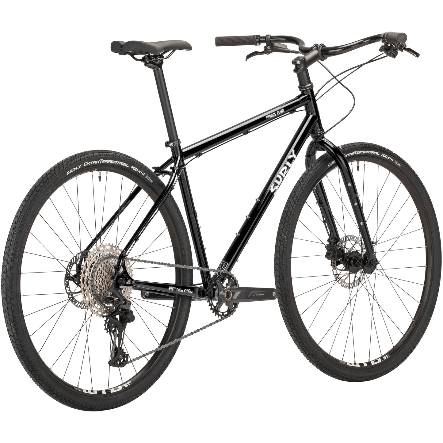 Surly Bridge Club 700c bike Black rear three-quarter view