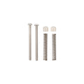Surly Cross-Check frame dropout screws, spings, and caps on white background