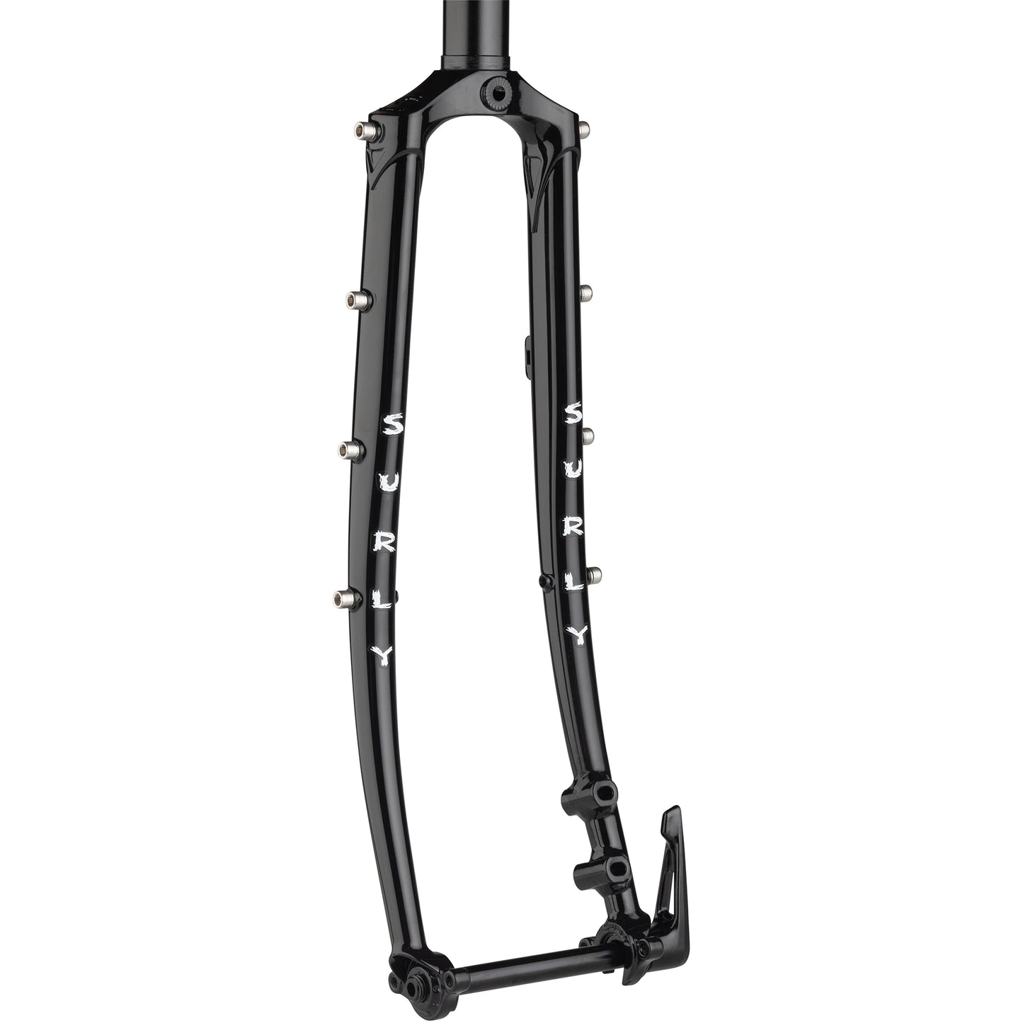Surly Disc Trucker Thru-Axle Fork Black 700c front three-quarter view