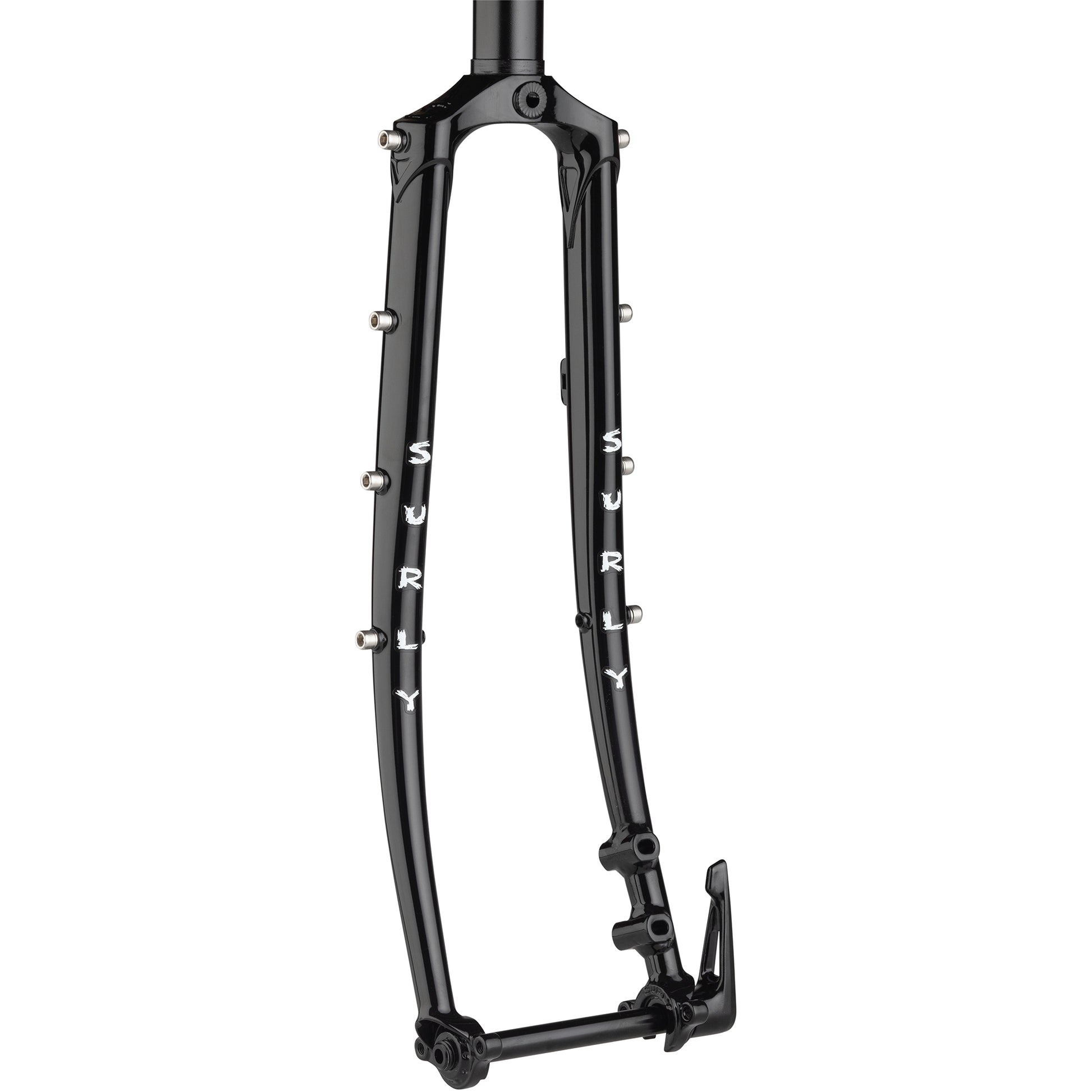 Surly Disc Trucker Thru-Axle Fork Black 700c front three-quarter view
