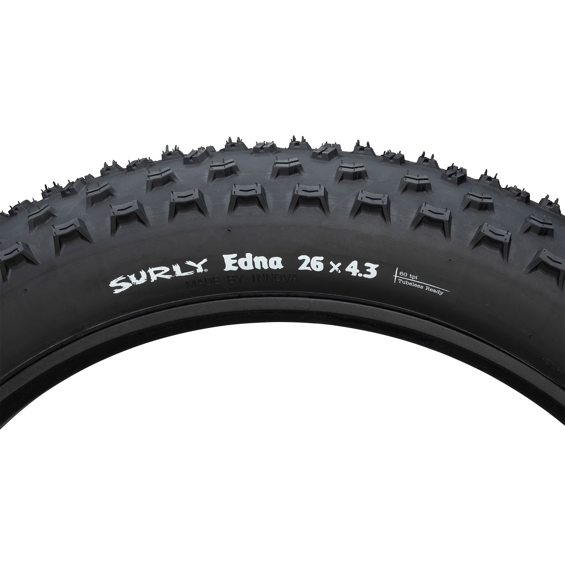 Surly Edna Fat Bike Tire sidewall and hot patch view