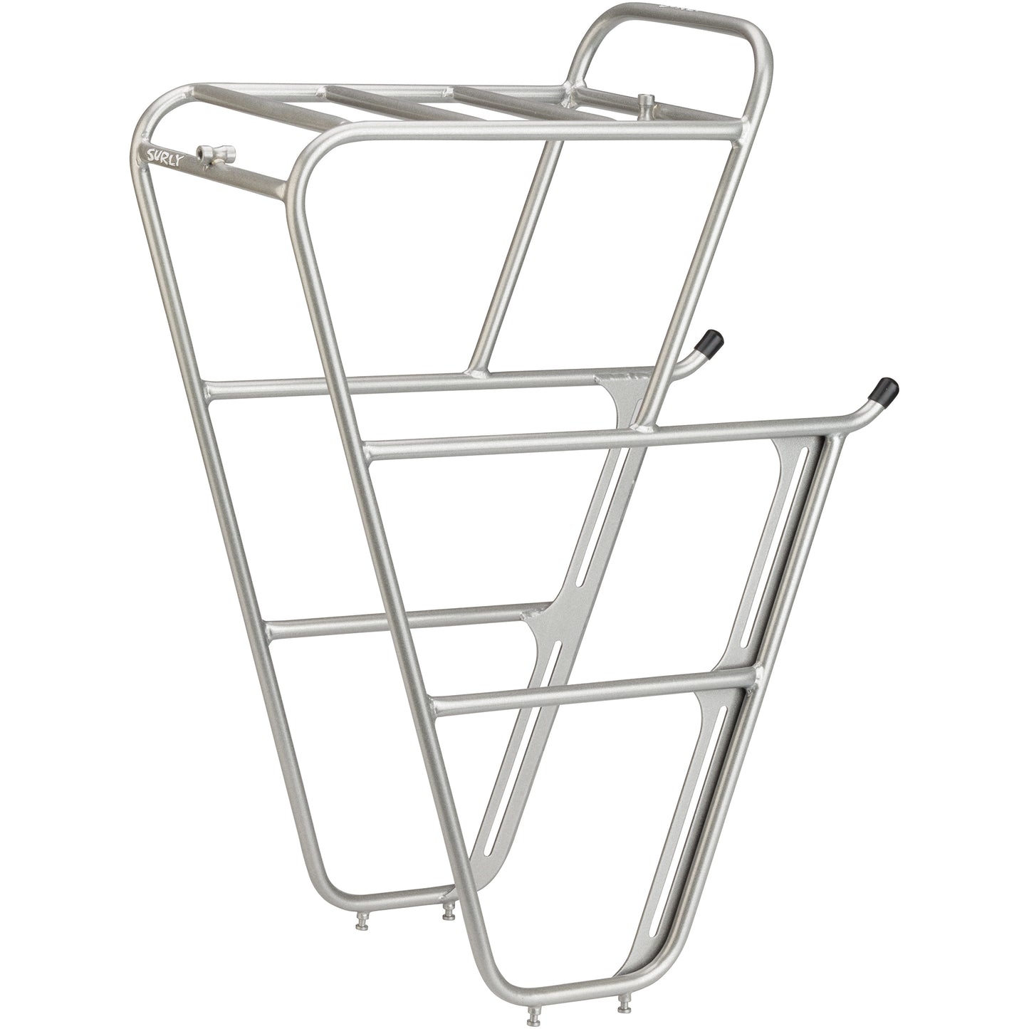Surly Front Rack Silver side view