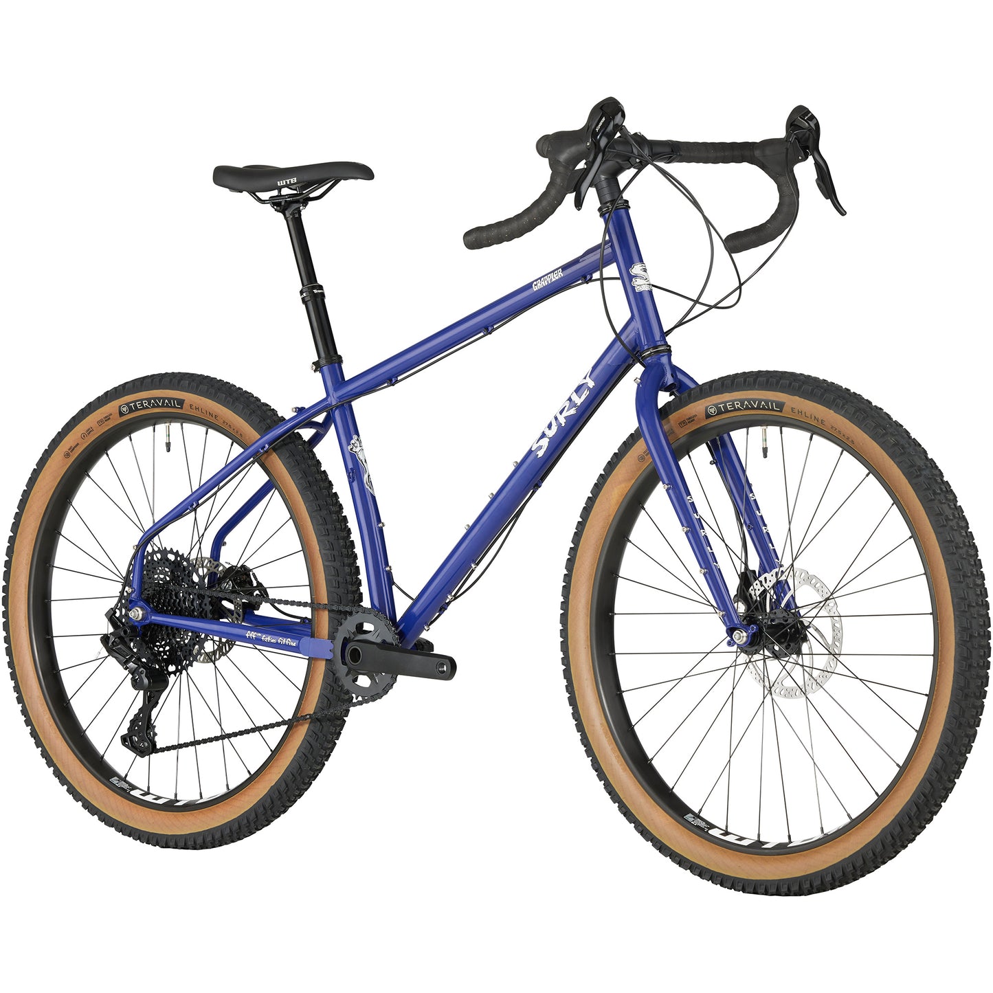 Surly Grappler Bike Subterranean Homesick Blue front three-quarter view