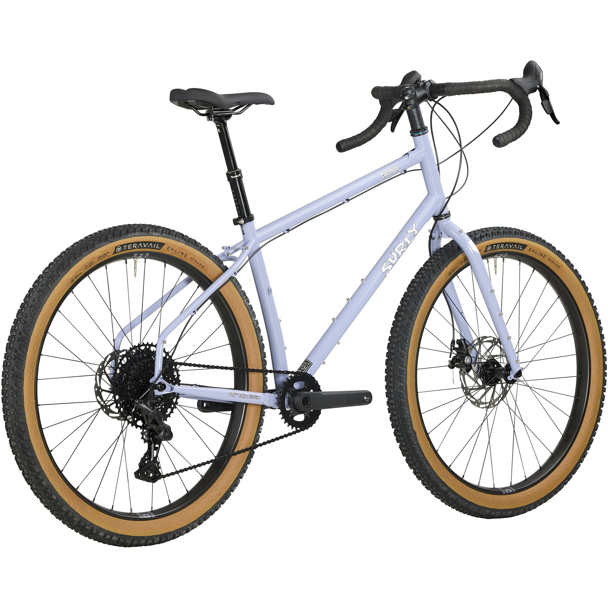 Surly Grappler Bike Purple Dust Bunny rear three-quarter view