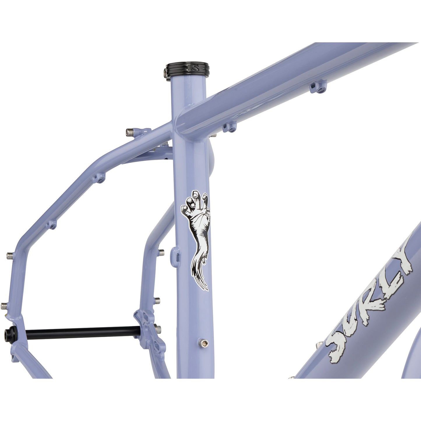 Surly Grappler Frameset Purple Dust Bunny seat tube area focus