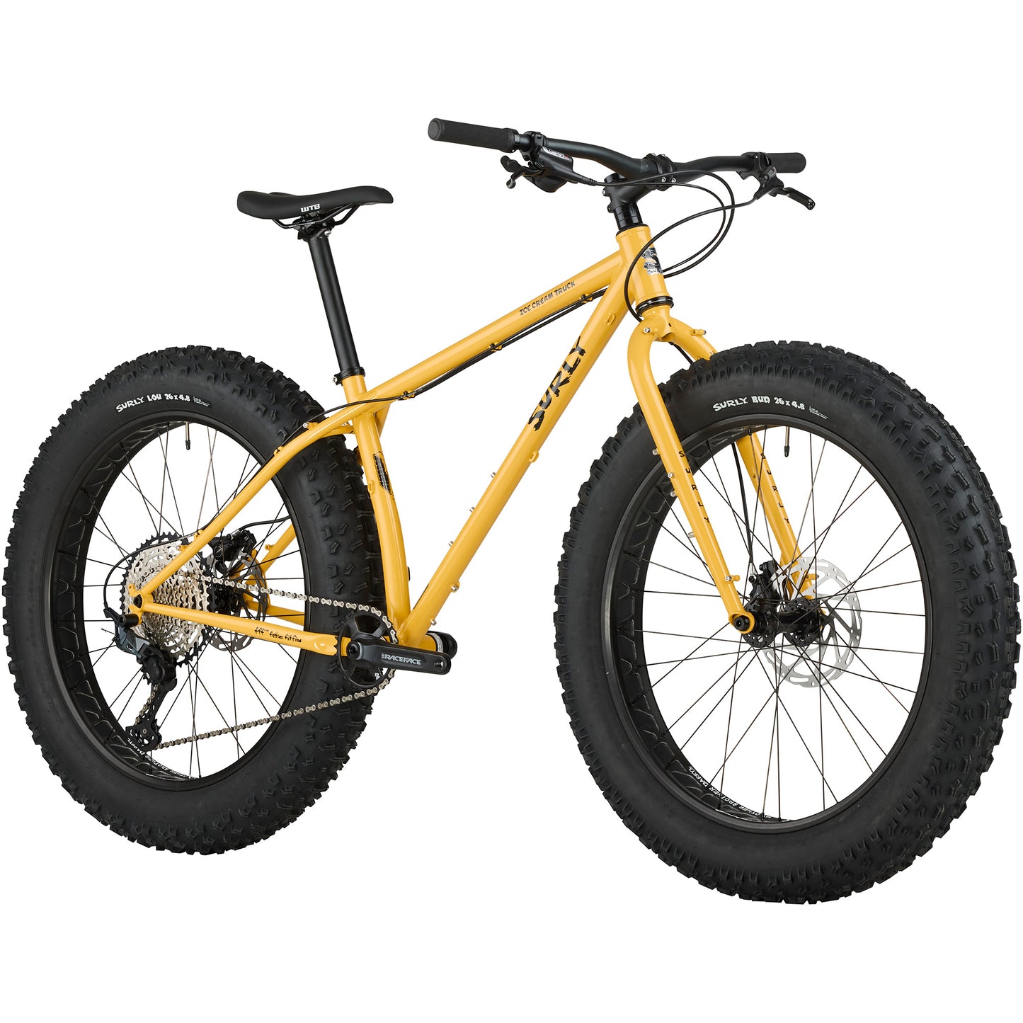 Surly Ice Cream Truck Fat Bike yellow front three-quarter view