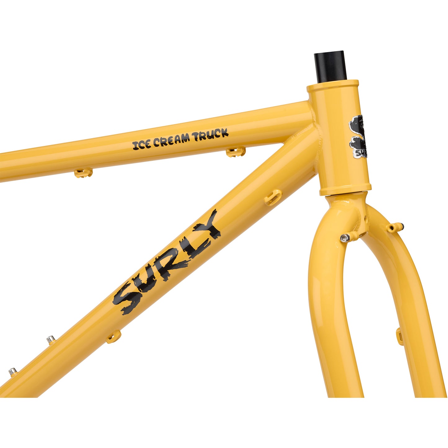 Surly Ice Cream Truck Fat Bike frameset yellow front end focus