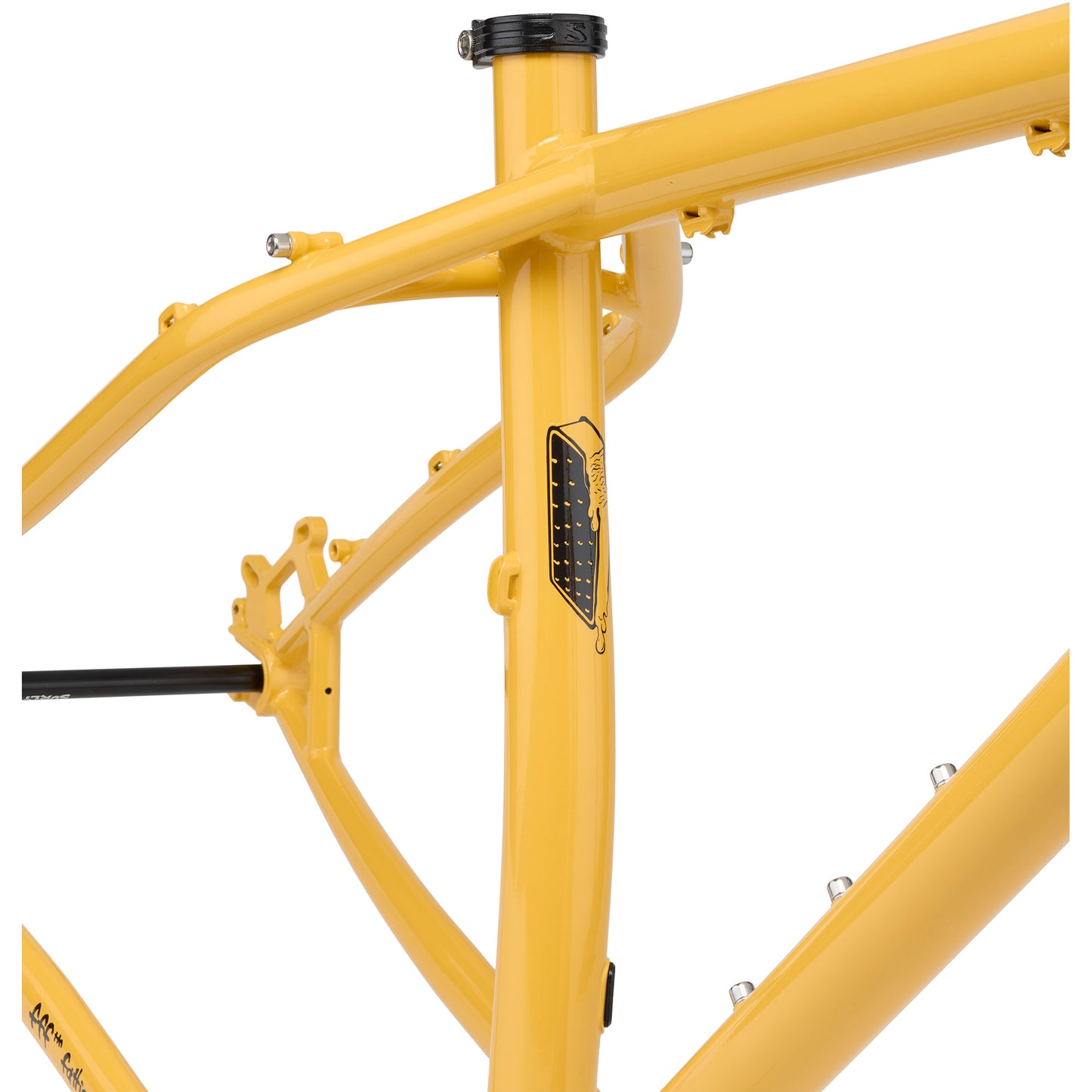 Surly Ice Cream Truck Fat Bike frameset yellow seat tube focus