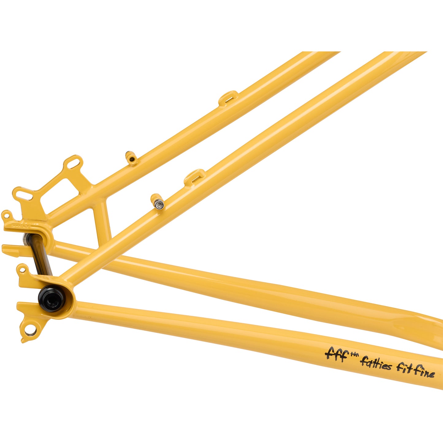 Surly Ice Cream Truck Fat Bike frameset yellow rear dropout focus