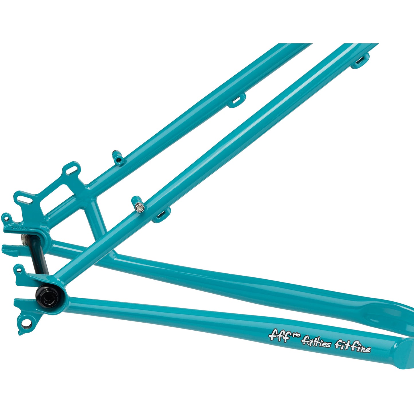 Surly Karate Monkey Frameset Lost at Sea Blue rear dropout area focus