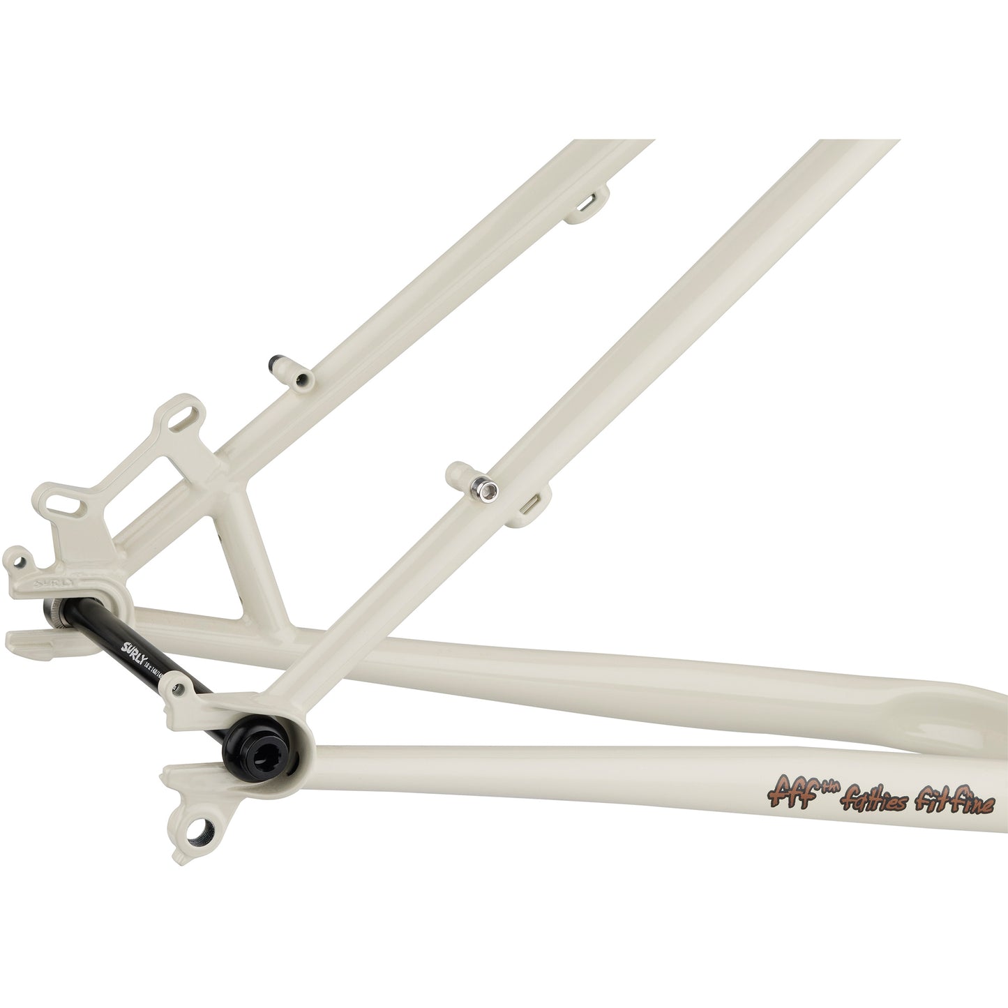 Surly Karate Monkey Frameset Snow Mold White rear dropout area focus