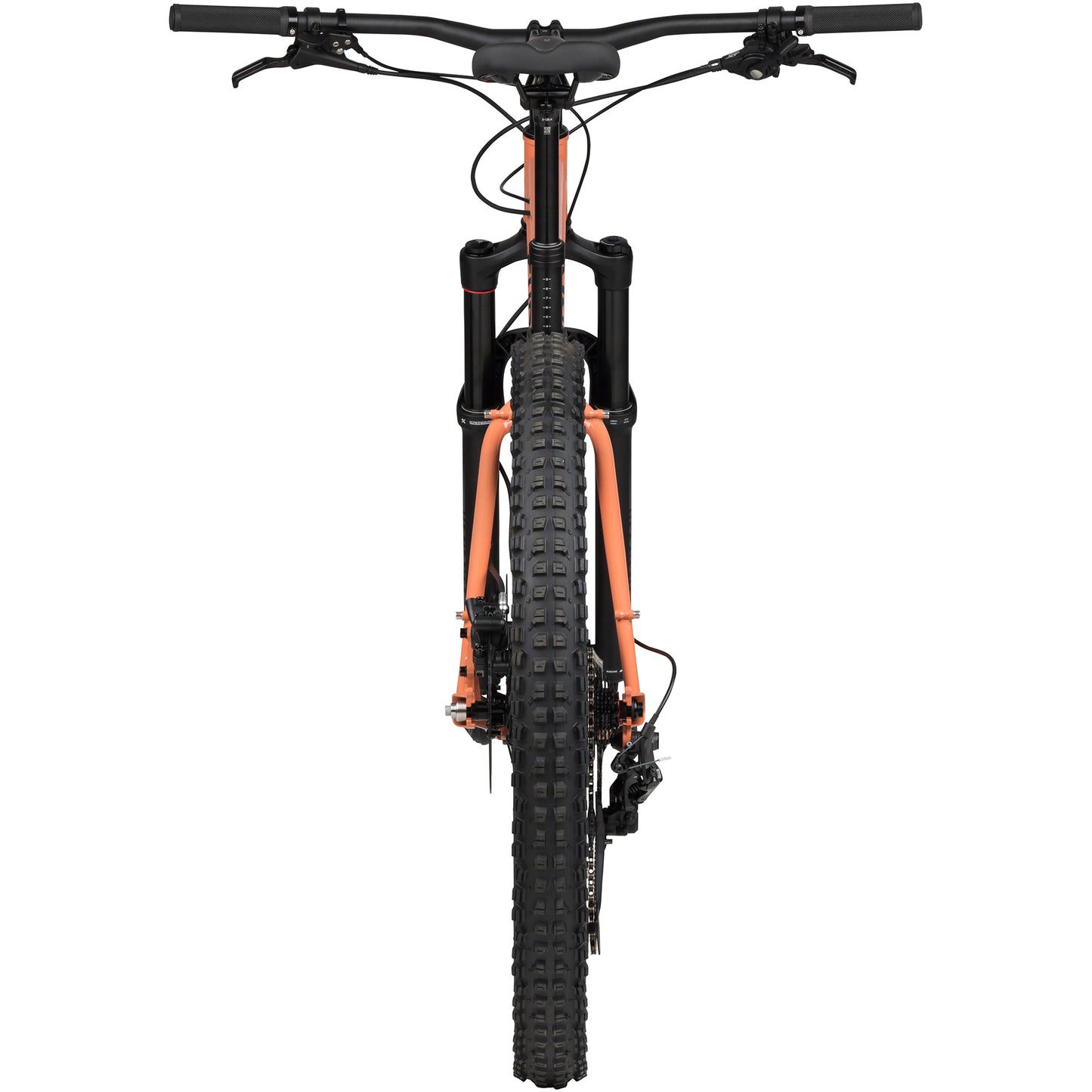 Surly Karate Monkey Front Suspension mountain bike Peach Salmon Sundae rear view