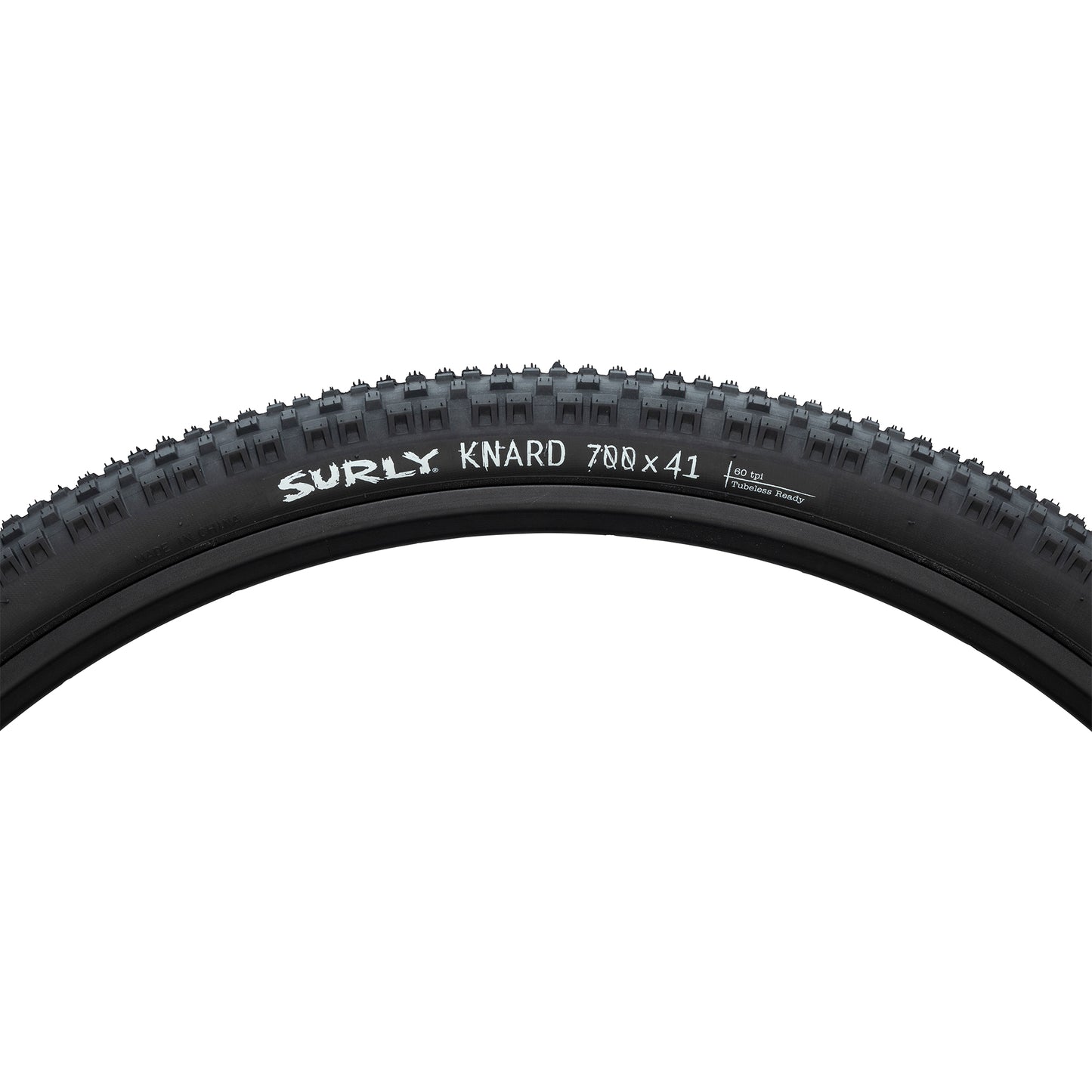 Surly Knard Tire 700c x 41mm side view showing sidewall and hot patch