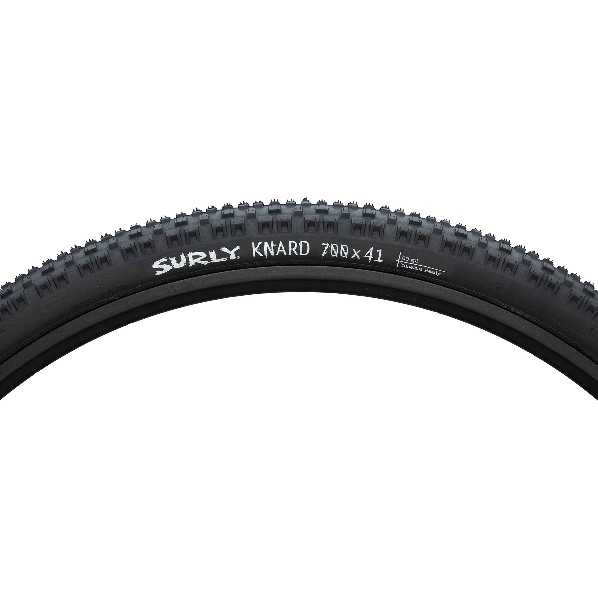 Surly Knard Tire 700c x 41mm side view showing sidewall and hot patch