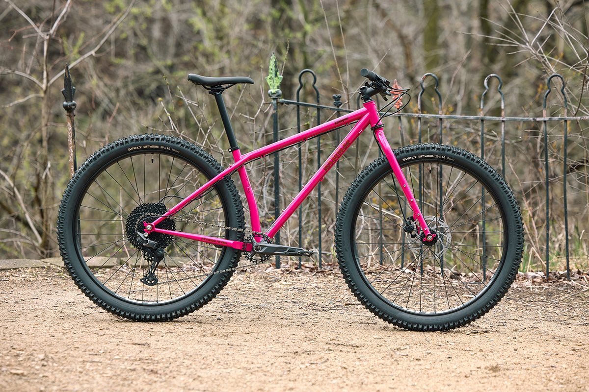 Surly Krampus Bike Prickly Pear color side view outside