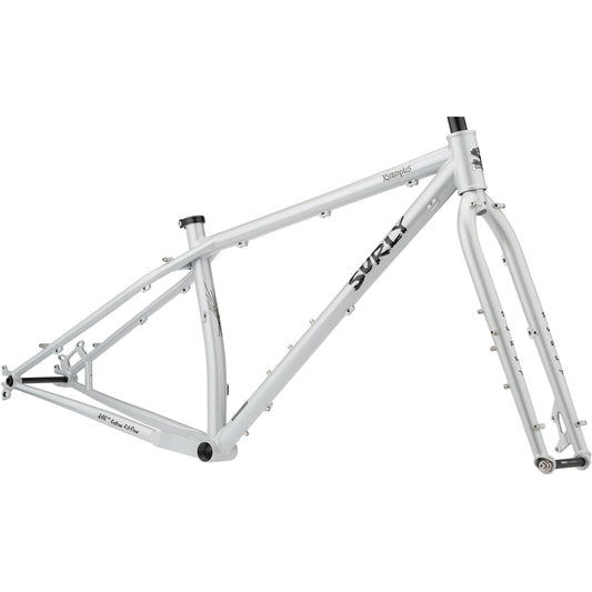 Surly Krampus frameset First Loser silver color side view