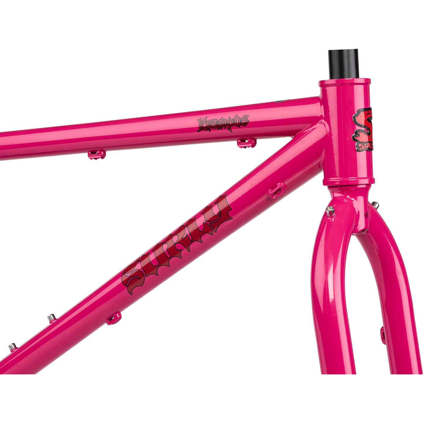 Surly Krampus Frameset Prickly Pear color head tube area focus