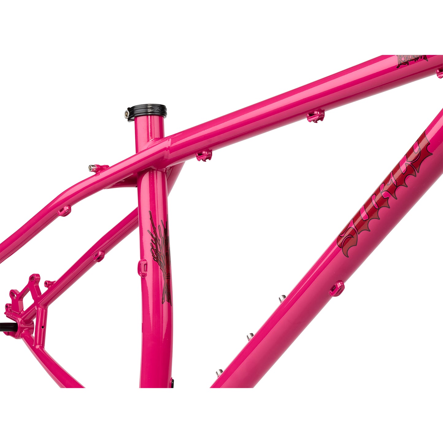 Surly Krampus Frameset Prickly Pear color seat tube area focus