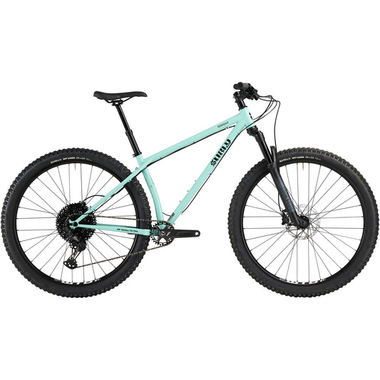 Surly Krampus front suspension mountain bike blue color side view