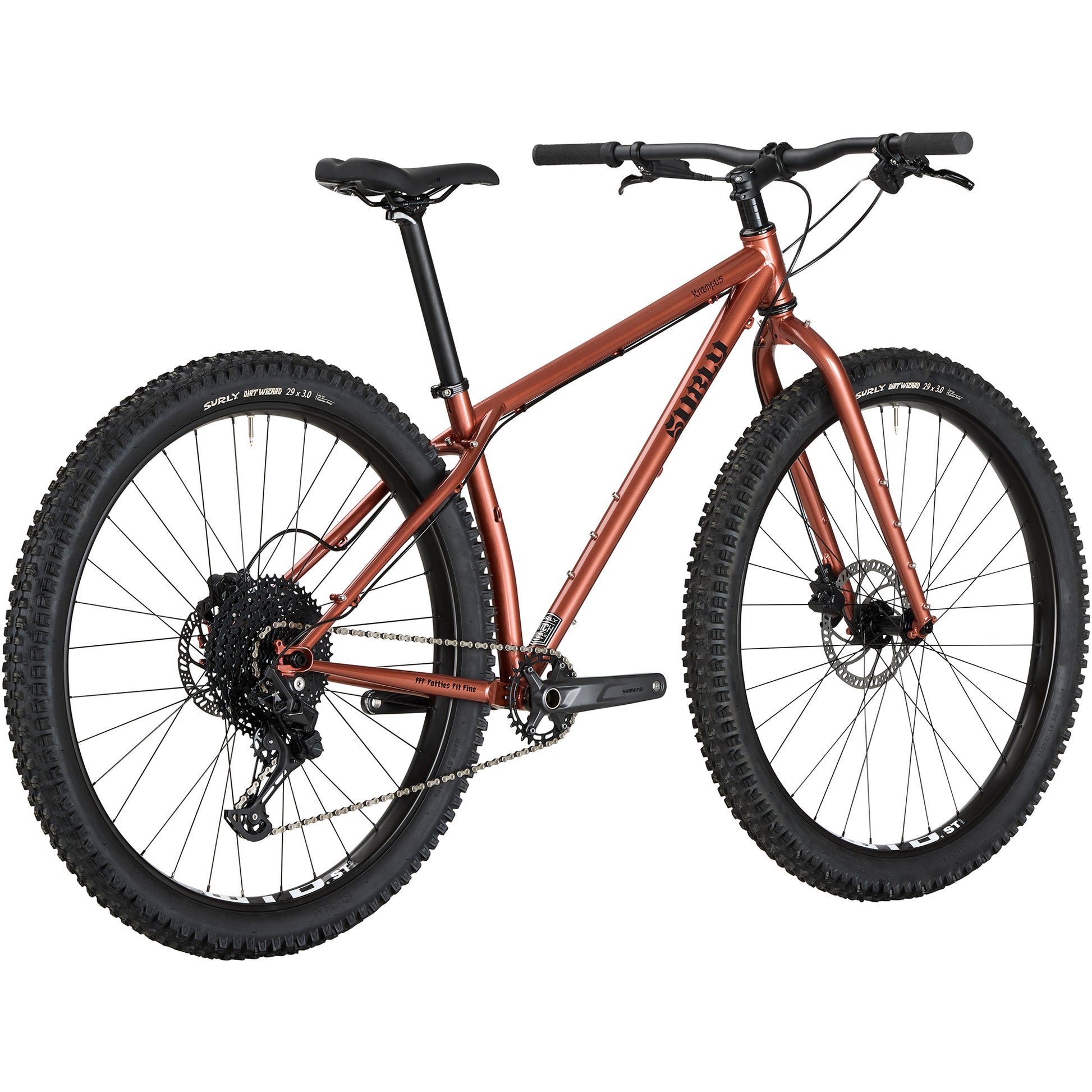 Surly Krampus rigid mountain bike copper rear three-quarter view
