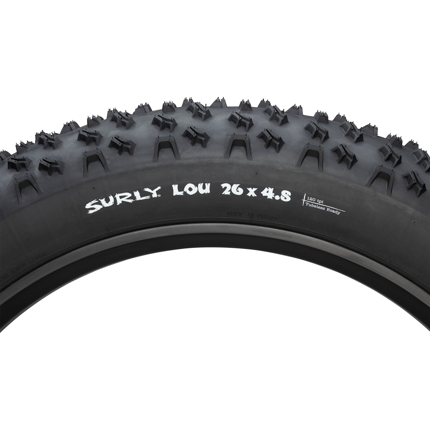Surly Lou Tire side view showing sidewall and hot patch