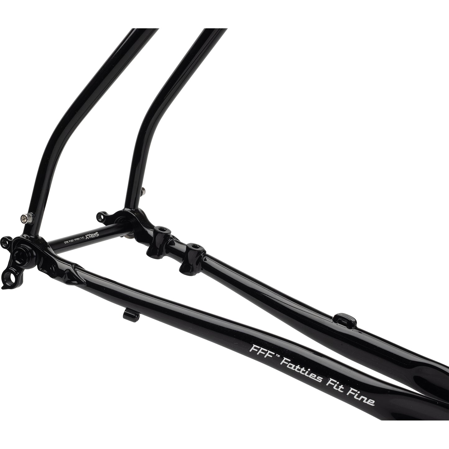 Surly Midnight Special frameset in Hi-Viz black rear dropout area focus