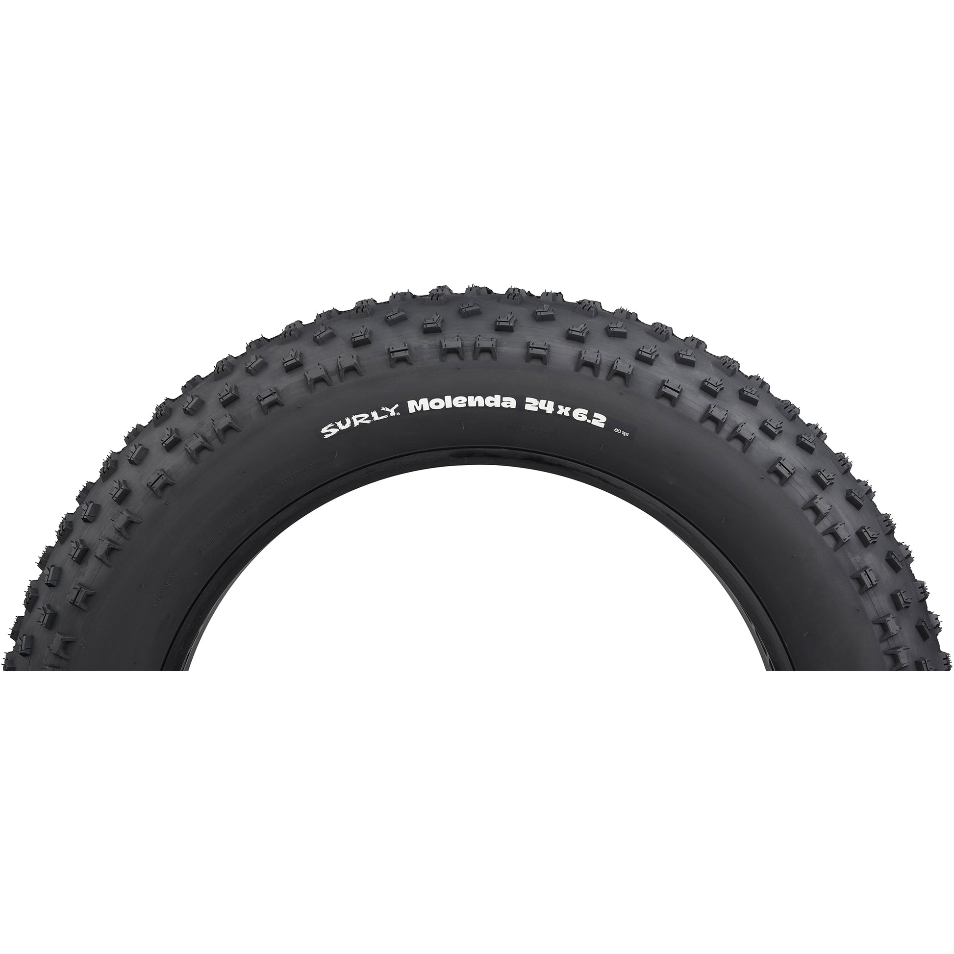 Surly Molenda Fat Bike Tire side view showing sidewall and hot patch