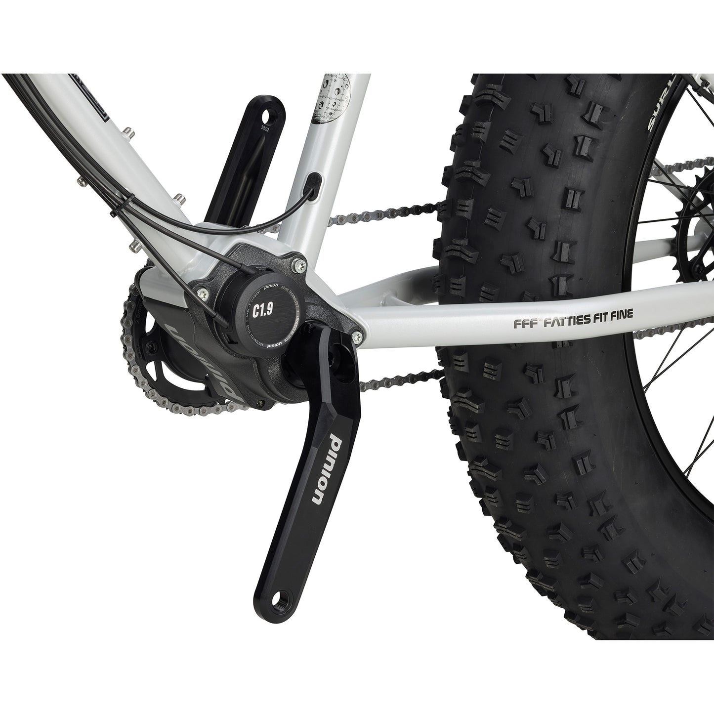 Surly Moonlander v2 Fat Bike Pinion crank and gearbox detail