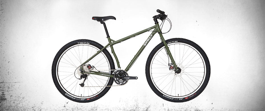 Surly Ogre bike side view Army Green color