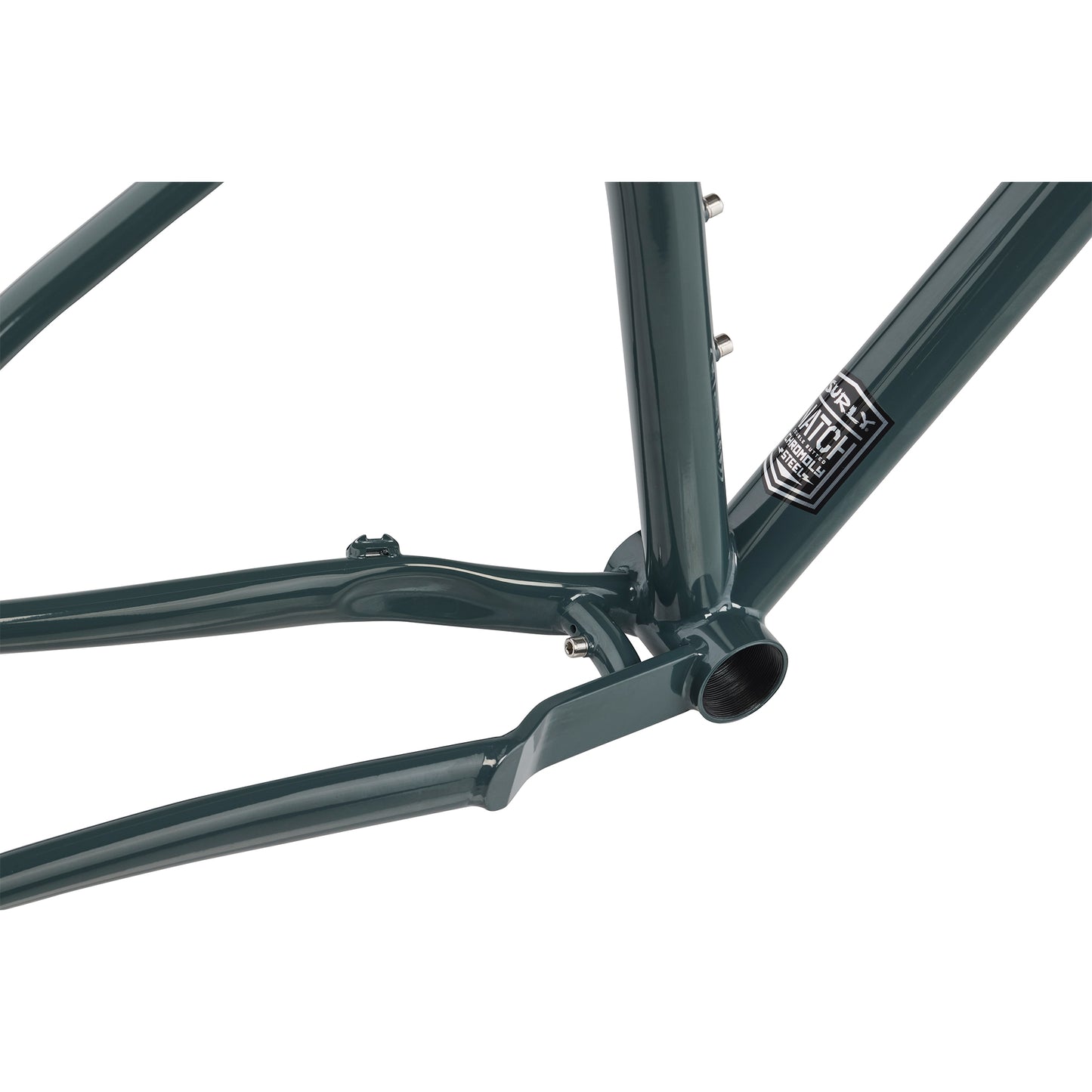 Surly Ogre frameset green color bottom bracket area focus