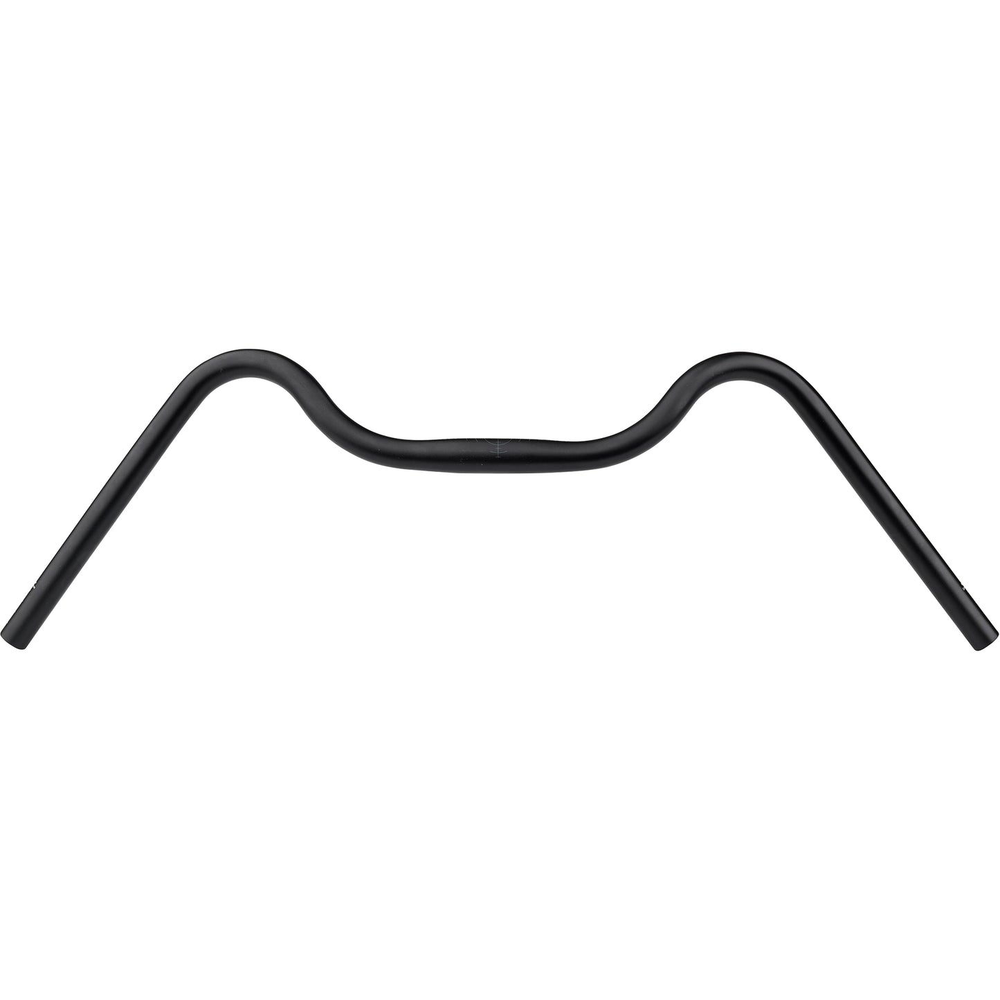 Surly Open Bar Aluminum black view from top showing bend and backsweep