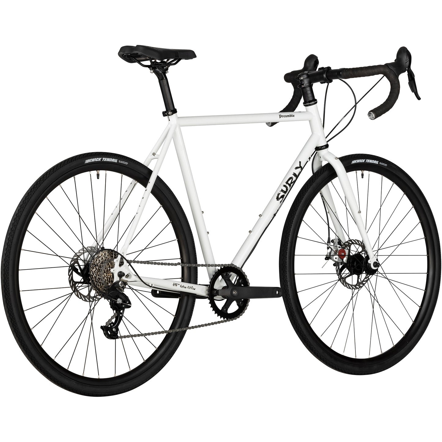Surly Preamble Drop Bar bike Thorfrost White rear three-quarter view