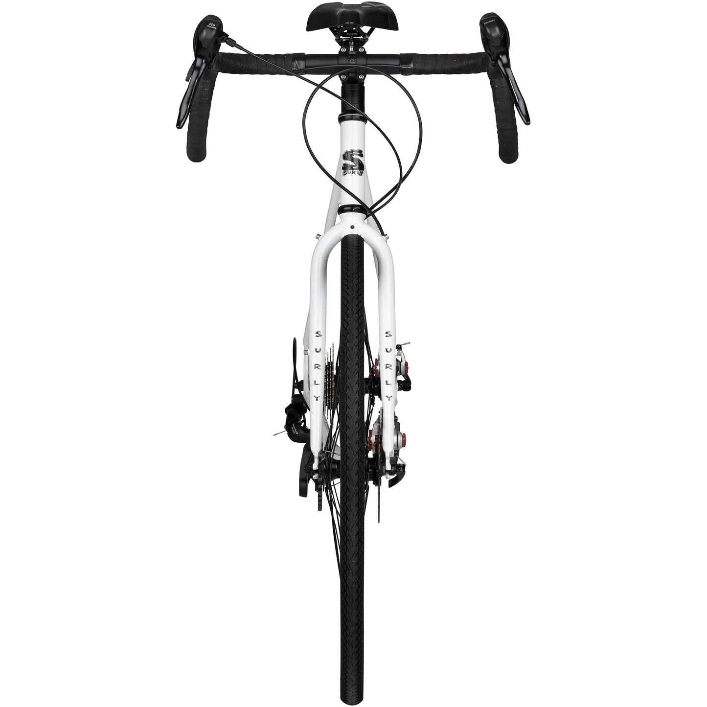 Surly Preamble Drop Bar bike Thorfrost White front view