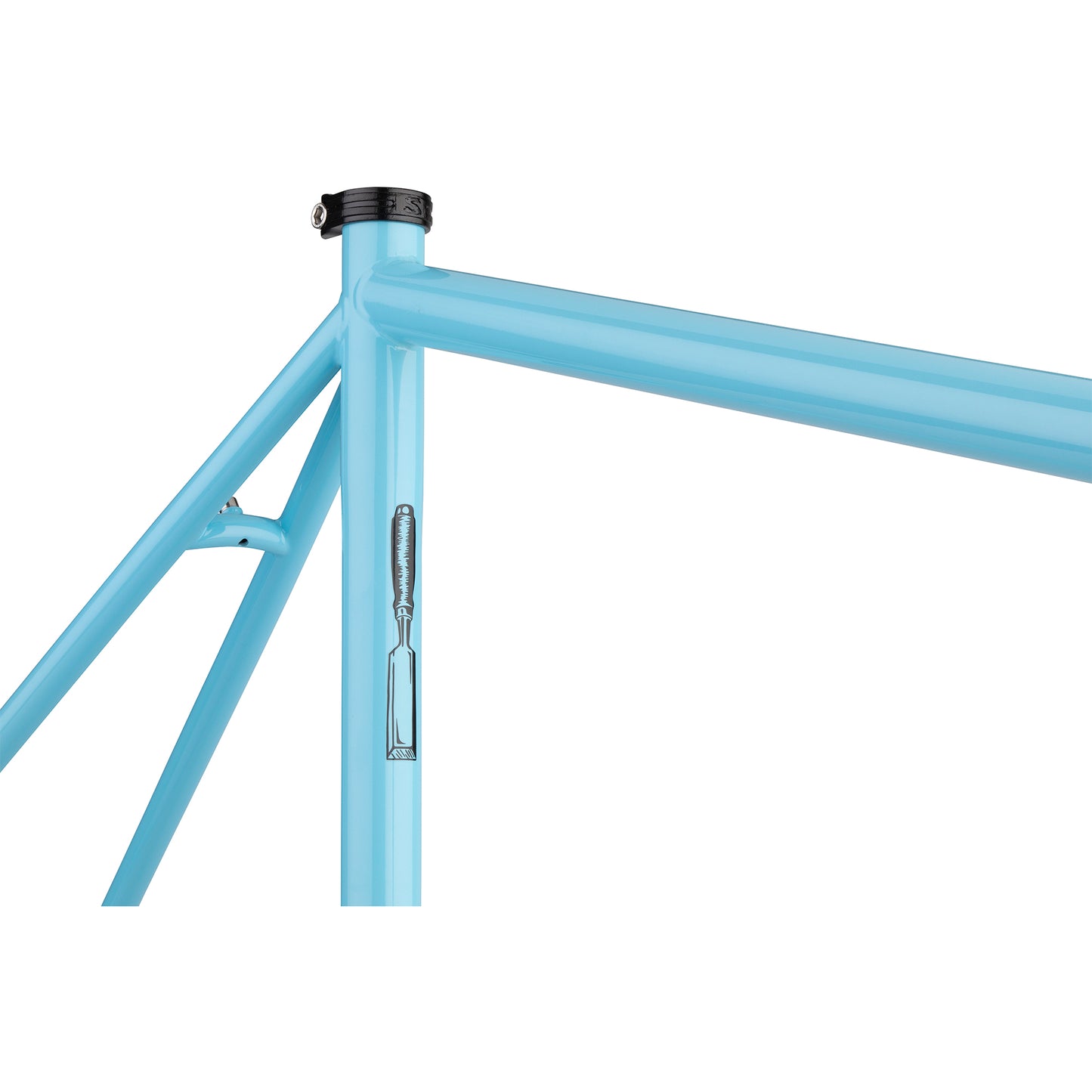 Surly Preamble Frameset Skyrim Blue seat tube area focus
