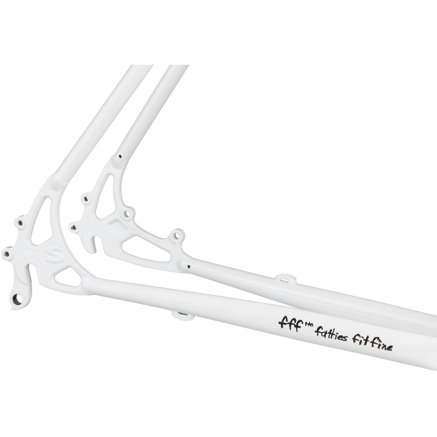 Surly Preamble Frameset Thorfrost White rear dropout area focus