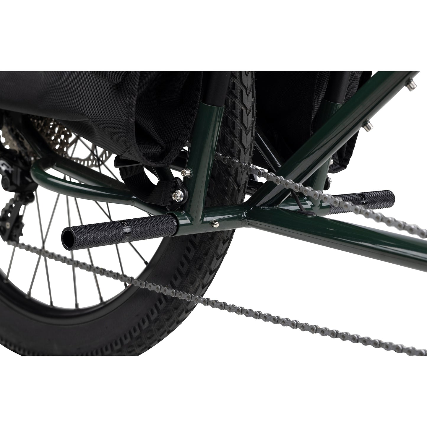 Surly Round Pegs installed on Big Easy close-up, front view