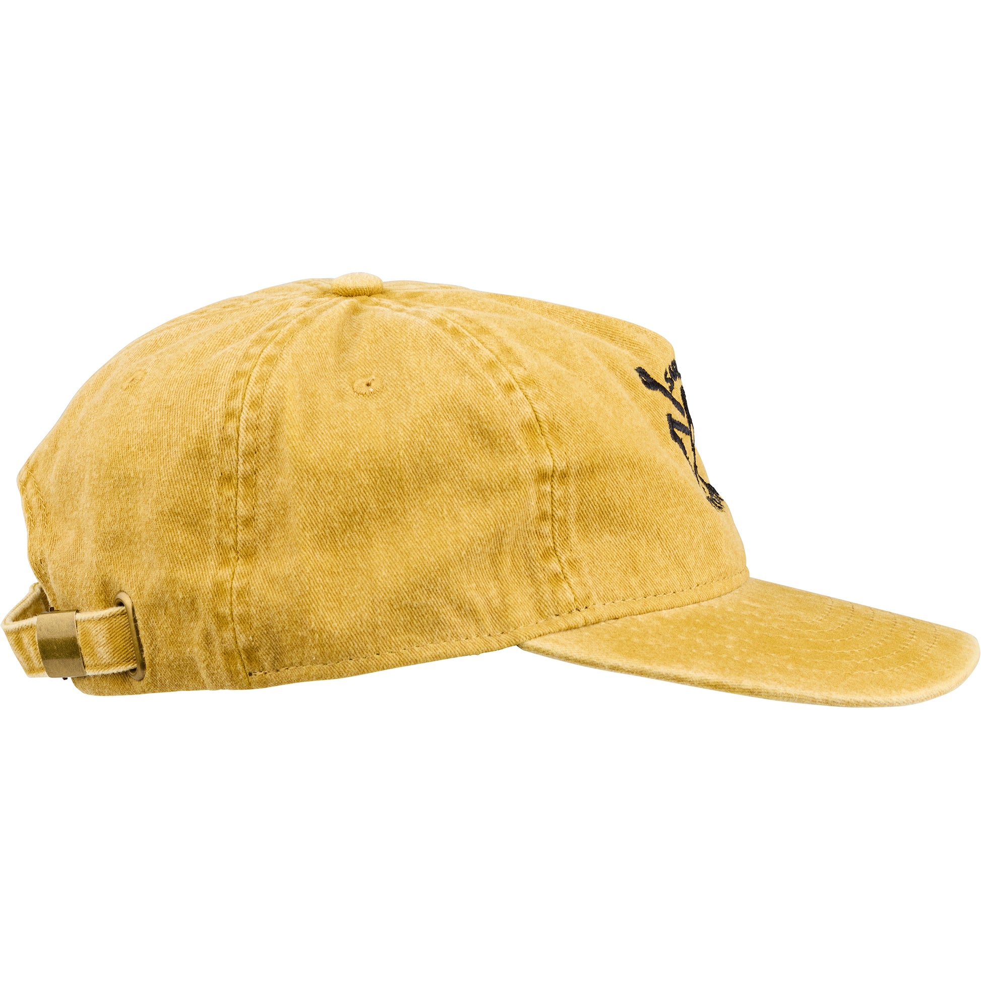 Surly Skullet Strap Back Hat mustard color side view