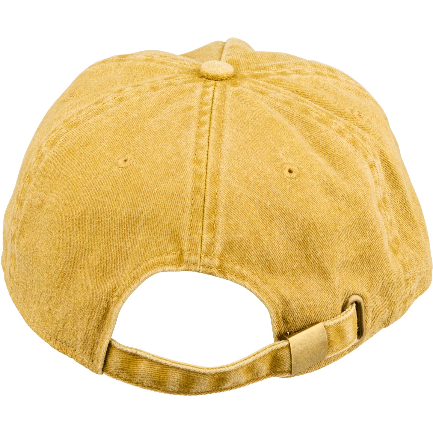 Surly Skullet Strap Back Hat mustard color back view