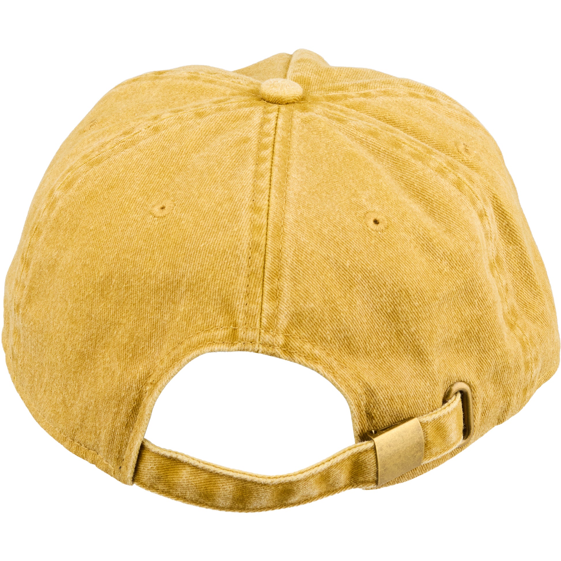 Surly Skullet Strap Back Hat mustard color back view