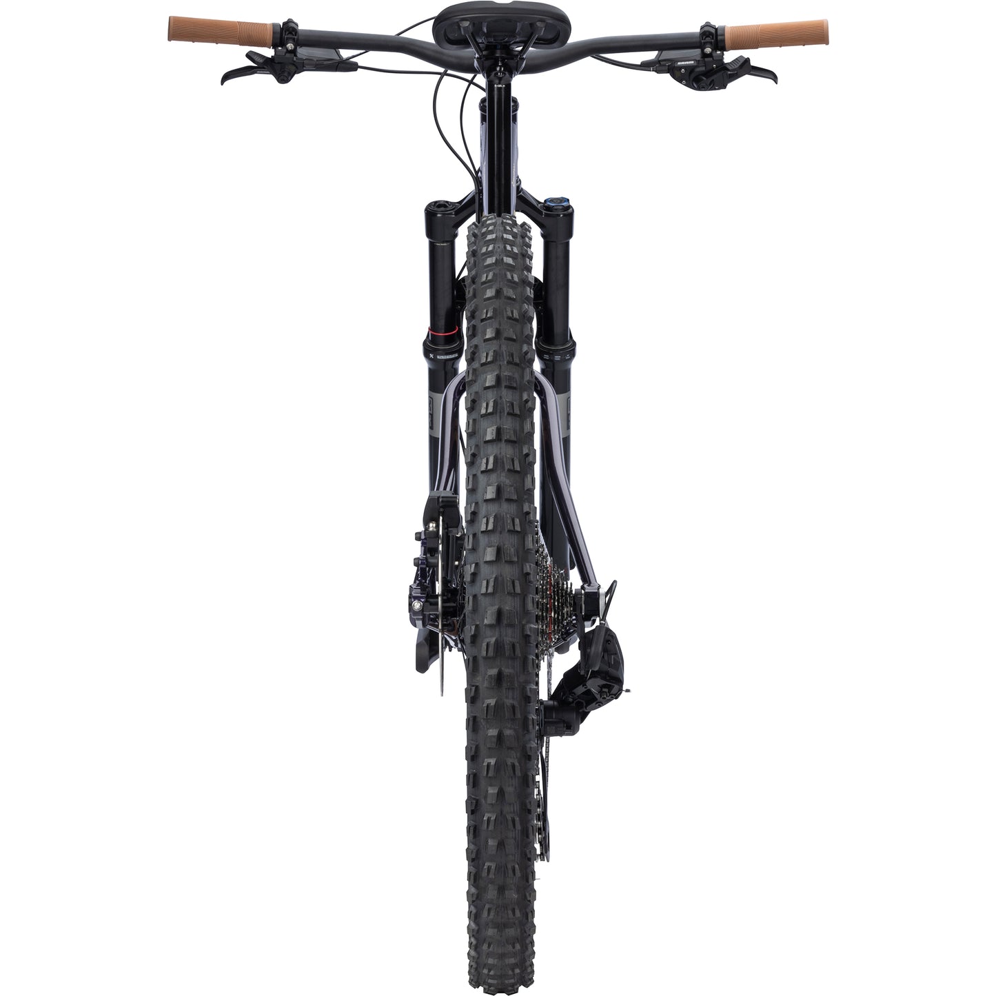 Surly Sorceress Eagle 90 Bike in purple color straight-on rear view on white background