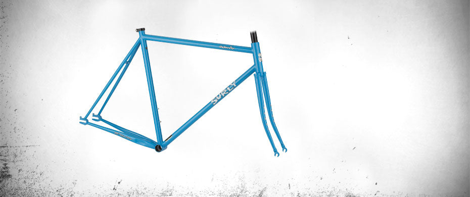 Surly Steamroller frameset in Frost Blue color