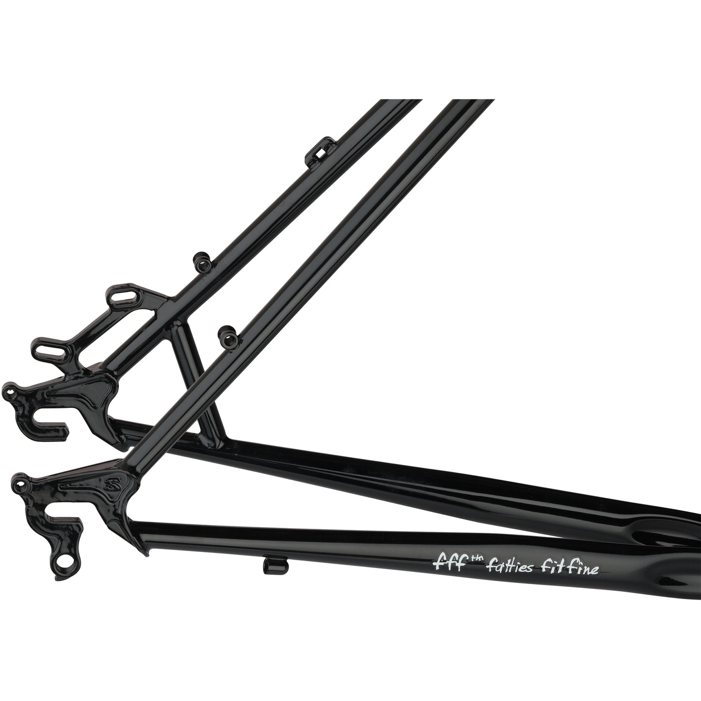 Surly Straggler 700c frameset Black rear dropout area focus